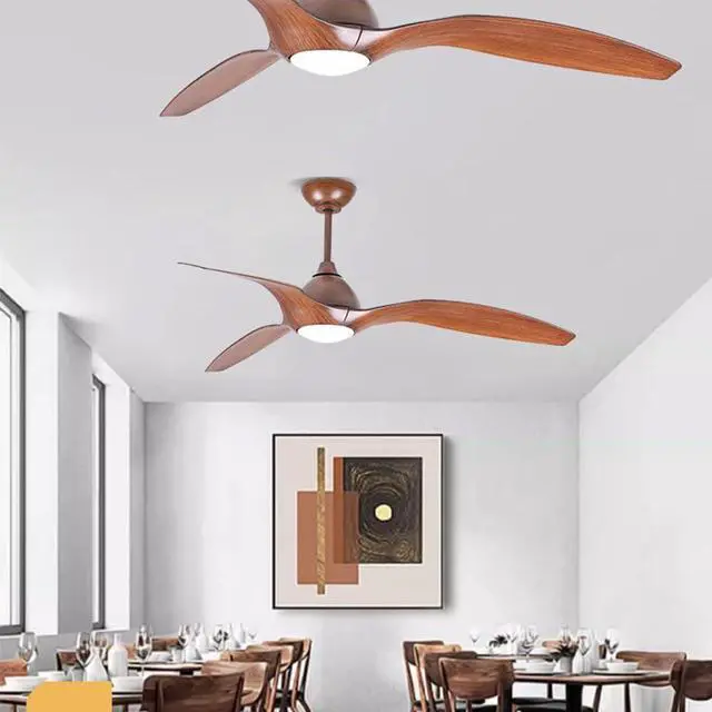 Alt view image 3 of 7 - 52 inch Retro Ceiling Fans with Lights, Modern Ceiling Fans with Lights and Remote, 6 Speed, Reversible, 3 Color Dimmable, Indoor Outdoor Ceiling Fan for Patio Bedroom Living Room Kitchen