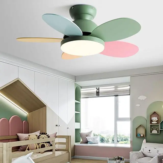 Alt view image 4 of 7 - 36 Inch Remote Ceiling Fan with Lights Modern Flush Mount Bedroom Ceiling Fan Wood Dimmable Smart Fan Light Mute Living Room Ceiling Fan Outdoor Ceiling Fans for Patios with Light