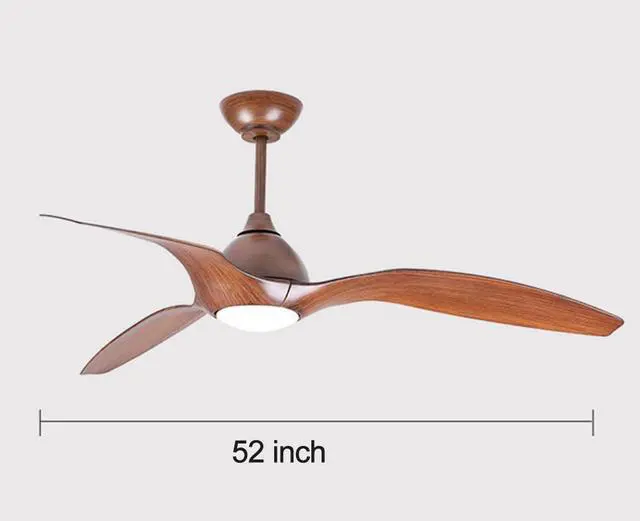 Alt view image 7 of 7 - 52 inch Retro Ceiling Fans with Lights, Modern Ceiling Fans with Lights and Remote, 6 Speed, Reversible, 3 Color Dimmable, Indoor Outdoor Ceiling Fan for Patio Bedroom Living Room Kitchen