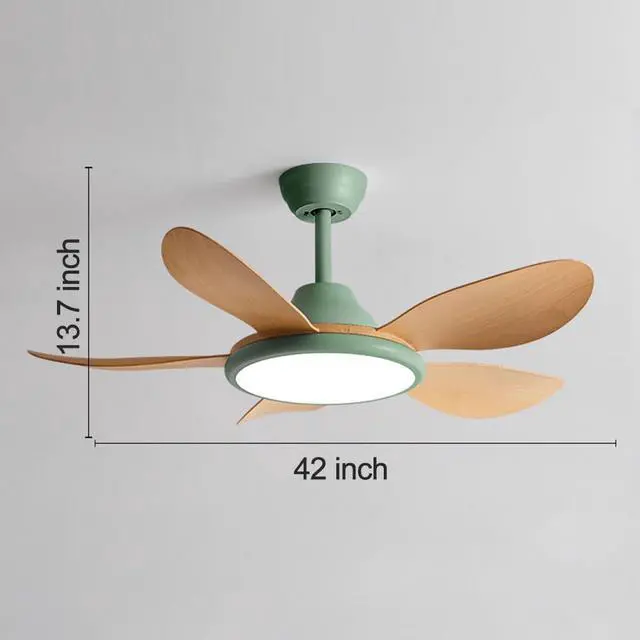 Alt view image 7 of 7 - 42 inch Ceiling Fan with Lights Modern Ceiling Fan With Lights and Remote, 3CCT 6-Speeds Quiet DC Moto, Indoor Low Profile Ceiling Fan for Living Room,Indoor/Outdoor Use