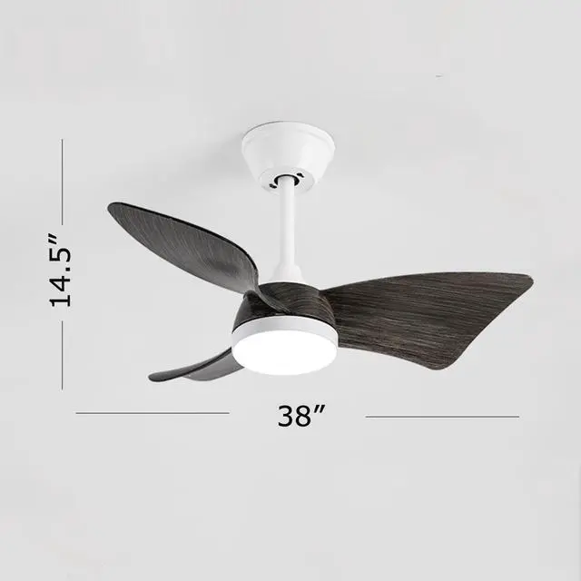 Alt view image 7 of 7 - 38 inch Ceiling Fan with Lights Modern Ceiling Fan with Light and Remote 6 Speed, 3 CCT, Reversible Small Ceiling Fan with Light for Bedroom Living Room Kids Room Small Space