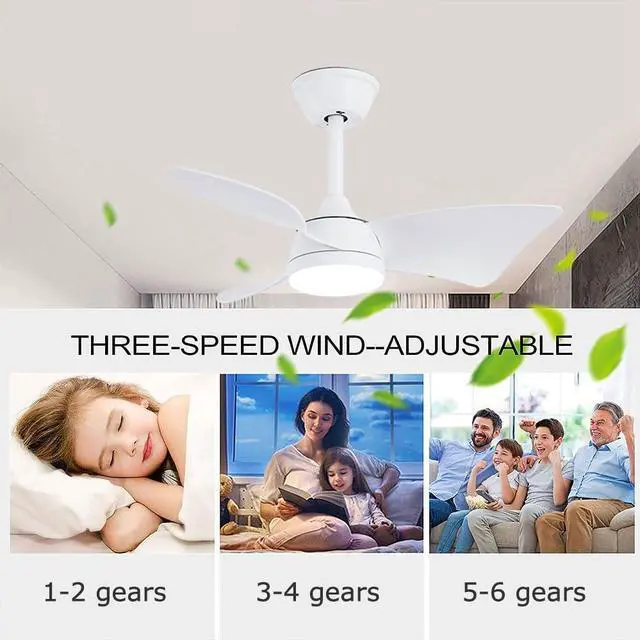 Alt view image 5 of 7 - 38 inch Ceiling Fan with Lights Modern Ceiling Fan with Light and Remote 6 Speed, 3 CCT, Reversible Small Ceiling Fan with Light for Bedroom Living Room Kids Room Small Space