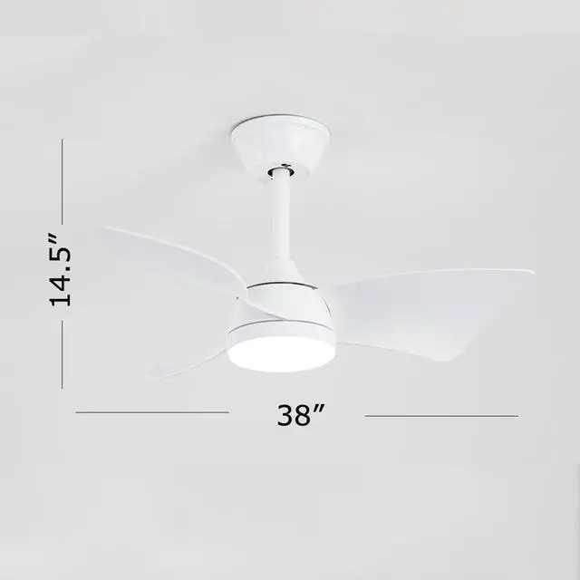 Alt view image 7 of 7 - 38 inch Ceiling Fan with Lights Modern Ceiling Fan with Light and Remote 6 Speed, 3 CCT, Reversible Small Ceiling Fan with Light for Bedroom Living Room Kids Room Small Space