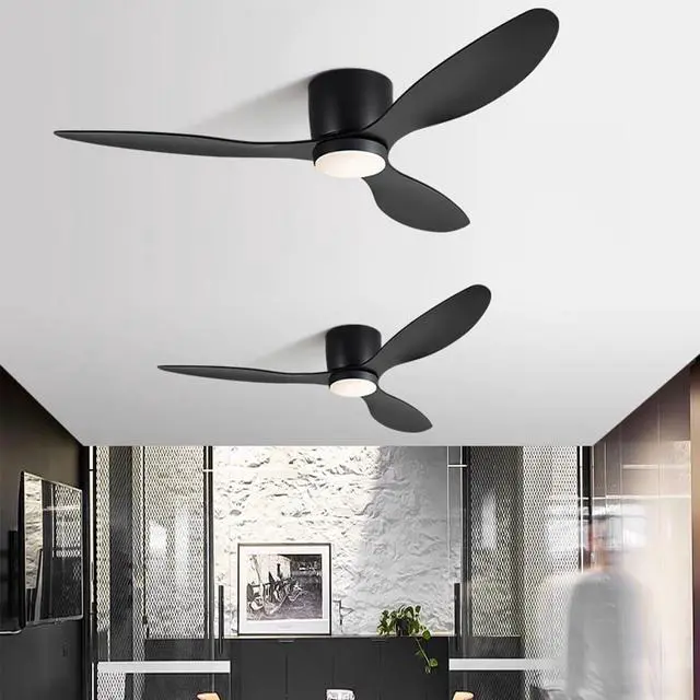 Alt view image 2 of 7 - Low Profile Ceiling Fans with Lights 36 inch Flush Mount Ceiling Fan with Lights and Remote, 3CCT Dimmable, 6 Speed, Reversible Modern Ceiling Fans with Light for Bedroom Living Room