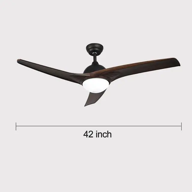 Alt view image 7 of 7 - 42 inch LED Ceiling Fan with Lights Modern Ceiling Fan with Lights and Remote, Reversible, 3CCT, 6 Speeds, Noiseless, Smart Ceiling Fans for Bedroom, Living Room