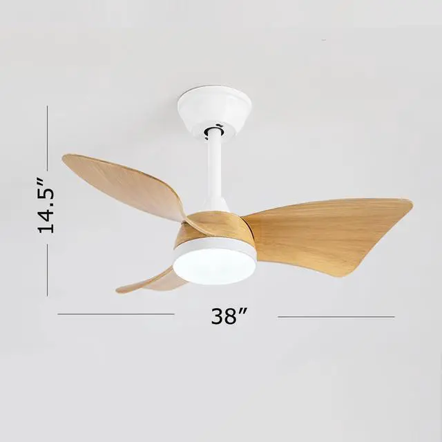 Alt view image 7 of 7 - 38 inch Ceiling Fan with Lights Modern Ceiling Fan with Light and Remote 6 Speed, 3 CCT, Reversible Small Ceiling Fan with Light for Bedroom Living Room Kids Room Small Space