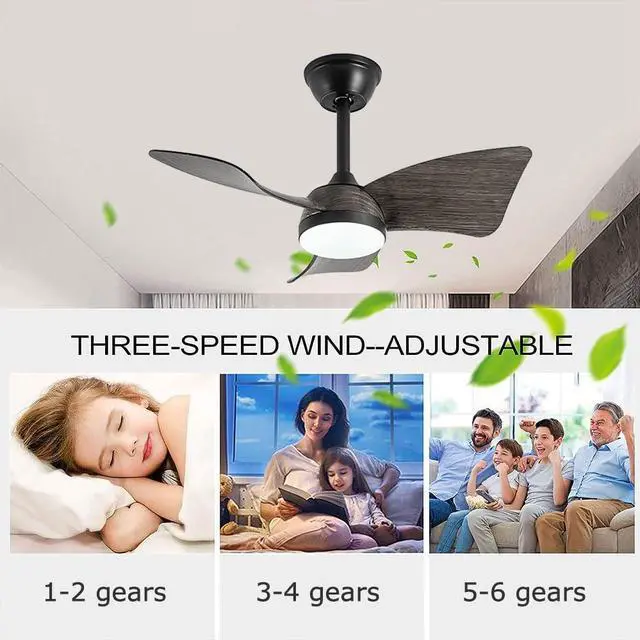 Alt view image 5 of 7 - 38 inch Ceiling Fan with Lights Modern Ceiling Fan with Light and Remote 6 Speed, 3 CCT, Reversible Small Ceiling Fan with Light for Bedroom Living Room Kids Room Small Space
