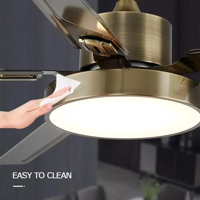 Alt view image 6 of 7 - 42 Inch Modern Ceiling Fan with Lights Frequency Conversion Remote Ceiling Fan Light 6 Speed 3 Color Bedroom Ceiling Fan Outdoor Ceiling Fans for Patios with Light