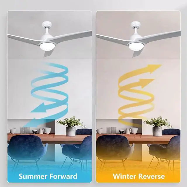 Alt view image 4 of 7 - 42 inch LED Ceiling Fan with Lights Modern Ceiling Fan with Lights and Remote, Reversible, 3CCT, 6 Speeds, Noiseless, Smart Ceiling Fans for Bedroom, Living Room