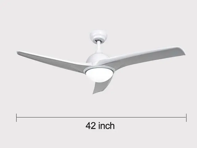 Alt view image 7 of 7 - 42 inch LED Ceiling Fan with Lights Modern Ceiling Fan with Lights and Remote, Reversible, 3CCT, 6 Speeds, Noiseless, Smart Ceiling Fans for Bedroom, Living Room