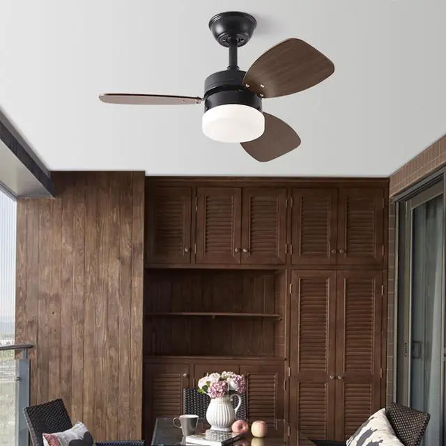 Alt view image 2 of 7 - 30 inch Ceiling Fan with Lights Ceiling Fans with Lights Remote 3 Speed 3 Color Noiseless Indoor Ceiling Fans 3-Blade Ceiling-Mounted Ceiling Fans for Bedroom Living Room Kids Room