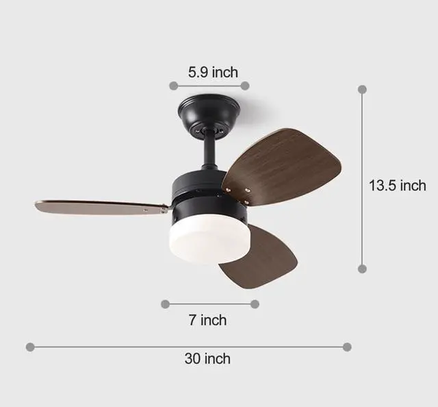 Alt view image 7 of 7 - 30 inch Ceiling Fan with Lights Ceiling Fans with Lights Remote 3 Speed 3 Color Noiseless Indoor Ceiling Fans 3-Blade Ceiling-Mounted Ceiling Fans for Bedroom Living Room Kids Room