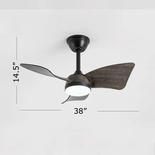 Alt view image 7 of 7 - 38 inch Ceiling Fan with Lights Modern Ceiling Fan with Light and Remote 6 Speed, 3 CCT, Reversible Small Ceiling Fan with Light for Bedroom Living Room Kids Room Small Space