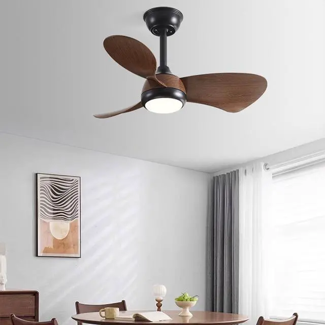 Alt view image 2 of 7 - Ceiling Fans with Lights 30" Ceiling Fans with Lights and Remote, 3CCT, 6 Speeds, Reversible DC Motor, Noiseless, Small LED Ceiling Fans for Bedroom Living Room
