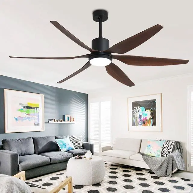 Alt view image 5 of 7 - 54 inch High wind power Ceiling Fan with Lights 5 Speed Adjustable DC motor ceiling fan with lights and remote 3 CCT LED Indoor Ceiling Fans for Bedroom Living Room Kids Room