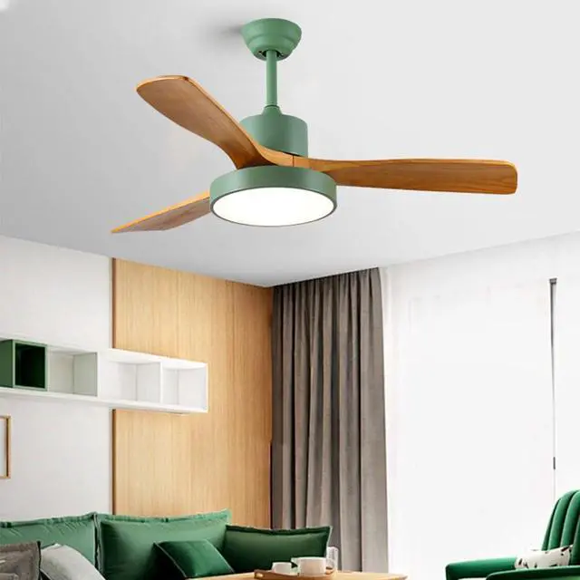 Alt view image 2 of 7 - Wood Ceiling Fan with Lights, 36 inch Ceiling Fan with Lights and Remote, Reversible DC Motor, 6 Speeds, 3CCT, Noiseless, Modern Ceiling Fan with Lights for Bedroom Living Room