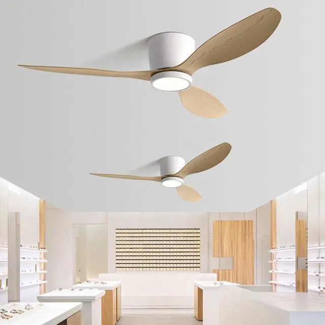 Alt view image 2 of 7 - 36 inch Flush Mount Ceiling Fan with Lights Low Profile Ceiling Fan with Lights and Remote Control, Reversible, 3CCT, 6 Speeds, Noiseless Ceiling Fan for Bedroom Living Room, Indoor &Outdoor