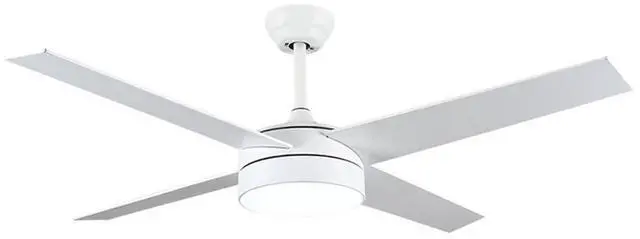 Main image of Ceiling Fan with Lights, Modern 42 inch Ceiling Fans with Lights and Remote, 4-Blade Reversible, 6 Speeds, Noiseless, White Ceiling Fans for Bedroom Living Room Kids Room