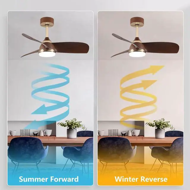 Alt view image 4 of 7 - Modern 24 inch Small Ceiling Fan with Lights Low Profile Ceiling Fan with Lights and Remote 6 Speed 3 Color Dimmable LED Ceiling Fans for Bedroom Living Room Kids Room Small Space