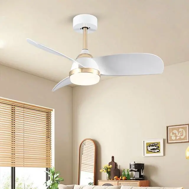 Alt view image 2 of 7 - Modern 24 inch Small Ceiling Fan with Lights Low Profile Ceiling Fan with Lights and Remote 6 Speed 3 Color Dimmable LED Ceiling Fans for Bedroom Living Room Kids Room Small Space