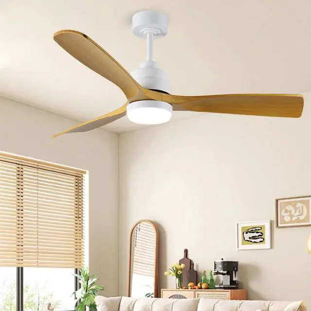 Alt view image 2 of 7 - Ceiling Fan with Lights 36 inch LED Modern Ceiling Fans with Lights and Remote, 6 Speeds, Reversible, 3 Color Dimmable, Retro Ceiling Fan with Lights for Bedroom Living Room
