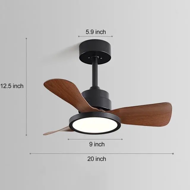 Alt view image 7 of 7 - Ceiling Fans with Lights and Remote 20 inch Modern Smart Ceiling Fans, Reversible, 6CCT, Dimmable, 6 speeds, Timetable, Noiseless Ceiling Fans for Indoor/Outdoor Use
