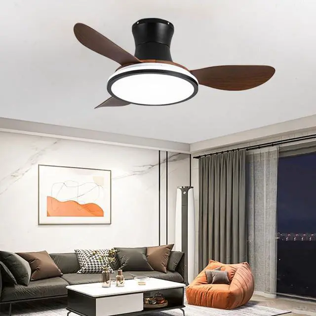 Alt view image 2 of 7 - Flush Mount 36 inch Ceiling Fans with Lights Modern Low Profile Ceiling Fan with Light and Remote, Reversible DC Motor, 6 Speed, 3CCT, Mute Ceiling Fans for Bedroom Living Room