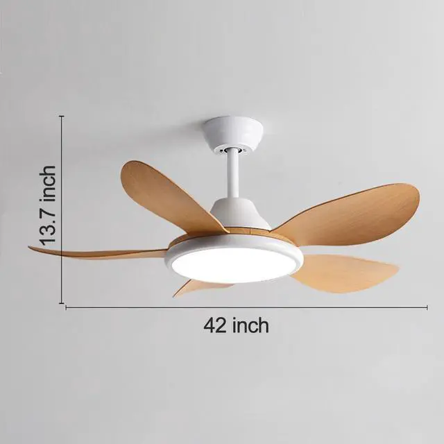 Alt view image 7 of 7 - 42 inch Ceiling Fan with Lights Modern Ceiling Fan With Lights and Remote, 3CCT 6-Speeds Quiet DC Moto, Indoor Low Profile Ceiling Fan for Living Room,Indoor/Outdoor Use
