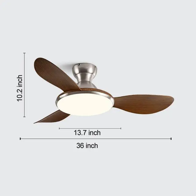 Alt view image 7 of 7 - Ceiling Fan with Lights, 36 inch Ceiling Fan with Lights and Remote, Reversible Blades, Quiet Motor, LED Dimmable Modern Ceiling Fans for Bedroom,Indoor/Outdoor Patio Use