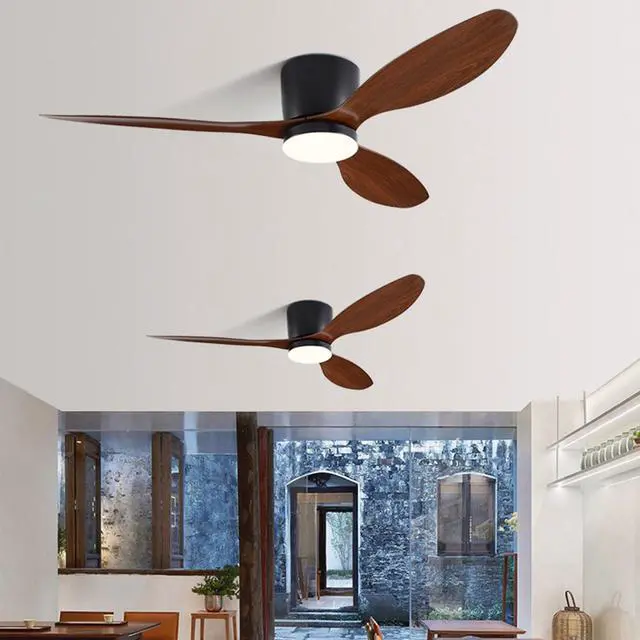 Alt view image 2 of 7 - Low Profile Ceiling Fans with Lights 36 inch Flush Mount Ceiling Fan with Lights and Remote, 3CCT Dimmable, 6 Speed, Reversible Modern Ceiling Fans with Light for Bedroom Living Room