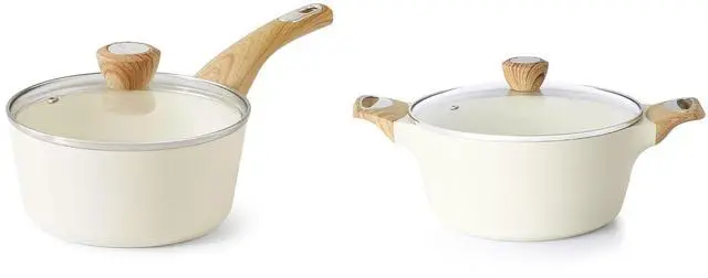 Main image of 4.5QT Ceramic Nonstick Stock Pot with Lid,Non-toxic Healthy Pasta Pot,1.5 Quart Ceramic Nonstick Sauce Pan with Lid,Induction Pot