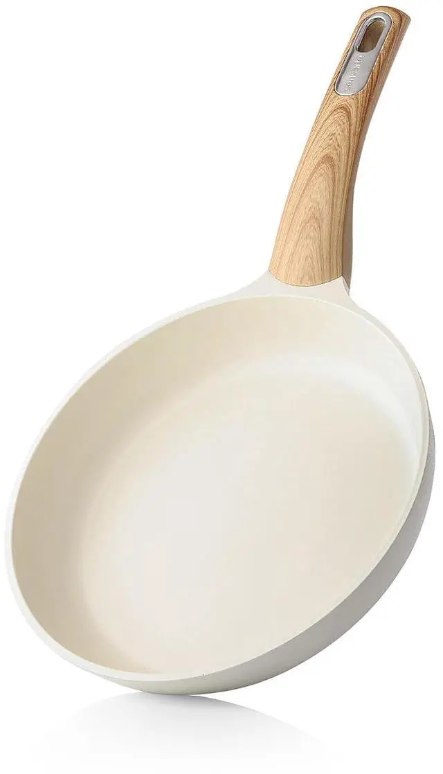 Alt view image 2 of 7 - Ceramic Nonstick Frying Pan 8Inch Omelette with 4.5QT Stock Pot Soup Pot, Nontoxic Kithchen Pan, Free of Intentionally Added PTFE/PFAS