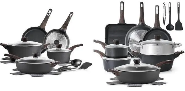Main image of 14 Pcs Non Stick Kitchen Cooking Set,20 Pcs Induction Cookware Sets, Non-toxic Healthy Non Stick Kitchen Cooking Set, PFOA PFOS Free