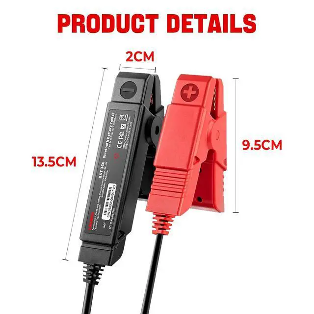 Alt view image 2 of 7 - LAUNCH BST 360 Battery Tester, 100-2000 CCA Load Tester Bluetooth Battery Analyzer Cranking and Charging Test for Car Truck Motorcycle ATV SUV Boat Yacht