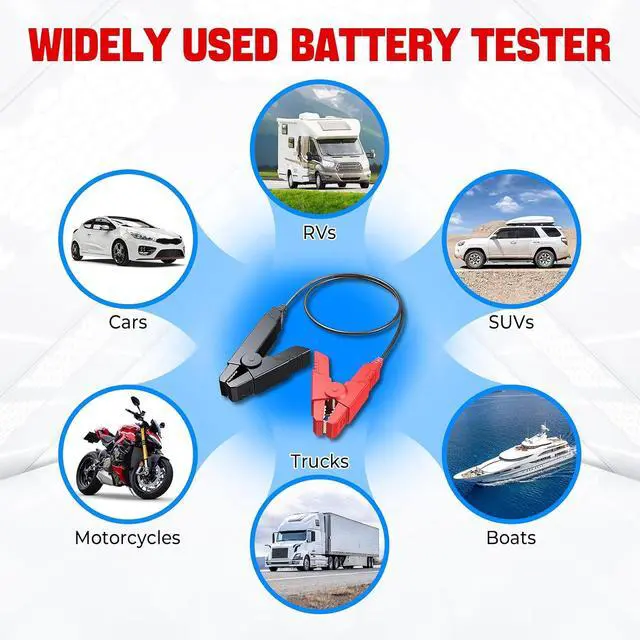 Alt view image 3 of 7 - LAUNCH BST 360 Battery Tester, 100-2000 CCA Load Tester Bluetooth Battery Analyzer Cranking and Charging Test for Car Truck Motorcycle ATV SUV Boat Yacht