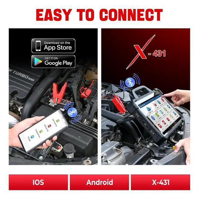 Alt view image 5 of 7 - LAUNCH BST 360 Battery Tester, 100-2000 CCA Load Tester Bluetooth Battery Analyzer Cranking and Charging Test for Car Truck Motorcycle ATV SUV Boat Yacht