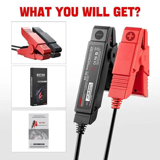 Alt view image 7 of 7 - LAUNCH BST 360 Battery Tester, 100-2000 CCA Load Tester Bluetooth Battery Analyzer Cranking and Charging Test for Car Truck Motorcycle ATV SUV Boat Yacht