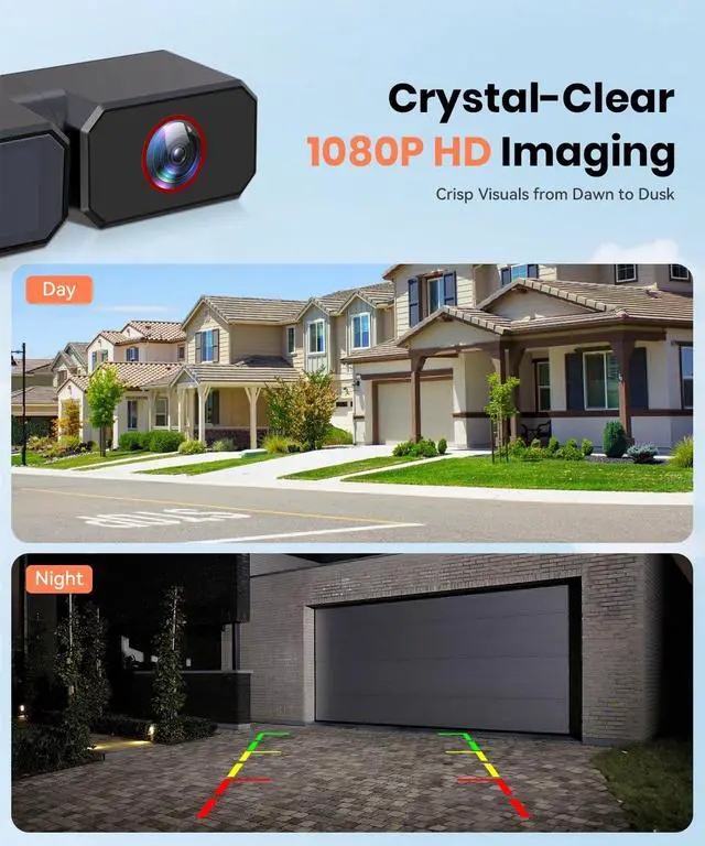 Alt view image 3 of 5 - AUTO-VOX Single Solar Wireless Backup Camera: 2-Min Installation, HD 1080P, 5000mAh Battery, for Solar 1 Plus& SL16 &3Aplus for Dual Split Screen, Get Clear Front and Rear View