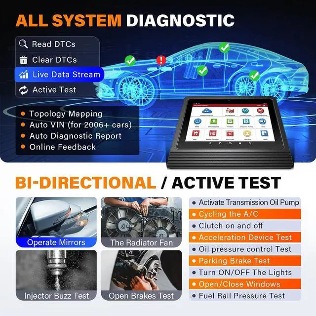 Alt view image 5 of 7 - Launch X431 PRO3 (V+) V5.0 2026 Upgraded Bidirectional Scan Tool, OEM Topology Map, Scan HD Trucks, AutoAuth for FCA SGW, ECU Coding, 55+ Services, All System Diagnose, 2-Year Free Update, CAN FD