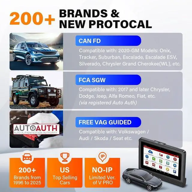 Alt view image 6 of 7 - Launch X431 PRO3 (V+) V5.0 2026 Upgraded Bidirectional Scan Tool, OEM Topology Map, Scan HD Trucks, AutoAuth for FCA SGW, ECU Coding, 55+ Services, All System Diagnose, 2-Year Free Update, CAN FD