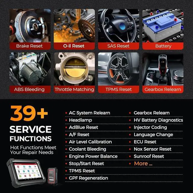 Alt view image 5 of 7 - Launch X431 1MM0 Plus with PROG3 Tool, All-System Diagnostics, ECU Coding Scan Tool, 39+ Services, Bi-Directional Control, 2-Year Updating