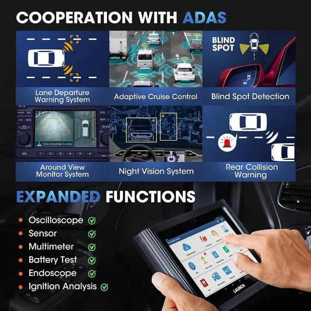 Alt view image 6 of 7 - Launch X431 PAD III Scan Tool Global Ver. (Upgraded of X431 V+, X431 PROS) | 50+ Reset,OE-Level Bidirectional scan tool,All System Diagnostic Tool fOR 99% Car, One-Click Free UpdateAuto Auth FCA SGW