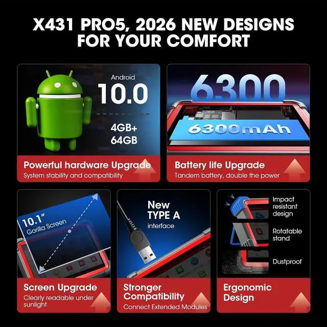 Alt view image 7 of 7 - LAUNCH X431 PRO5 J2534 Protocol Bidirectional Scan Tool with SmartLink C V2.0, Car Diagnostic Scanner with Topology Mapping, 60+ Services, Intelligent Diagnostics, Guided Functions, 2-Year Free Update