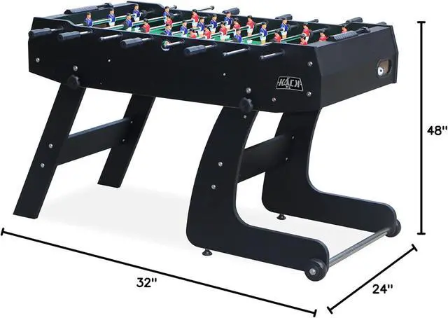 Alt view image 3 of 7 - KICK Monarch 48" Folding Foosball Table Compact Indoor Game Table