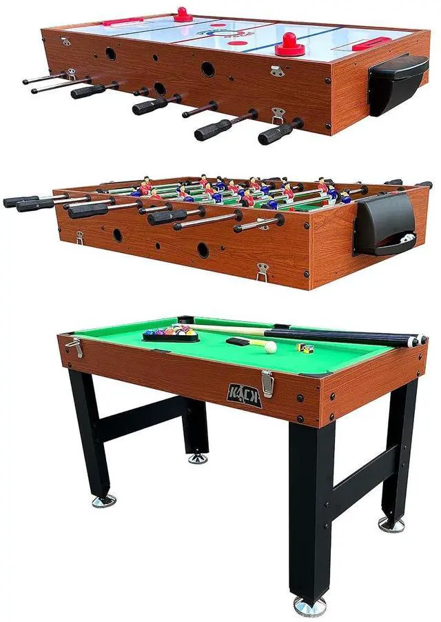 Main image of KICK Trio 48 3-in-1 Multi Game Table - Foosball, Billiards/Pool & Air-Hockey