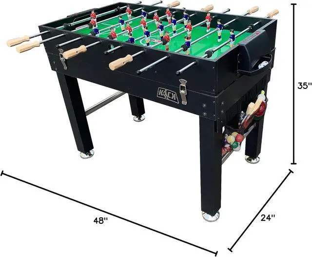 Alt view image 2 of 7 - KICK Quad 48" 4-in-1 Multi Game Table Foosball, Billiards/Pool, Glide Hockey & Ping Pong