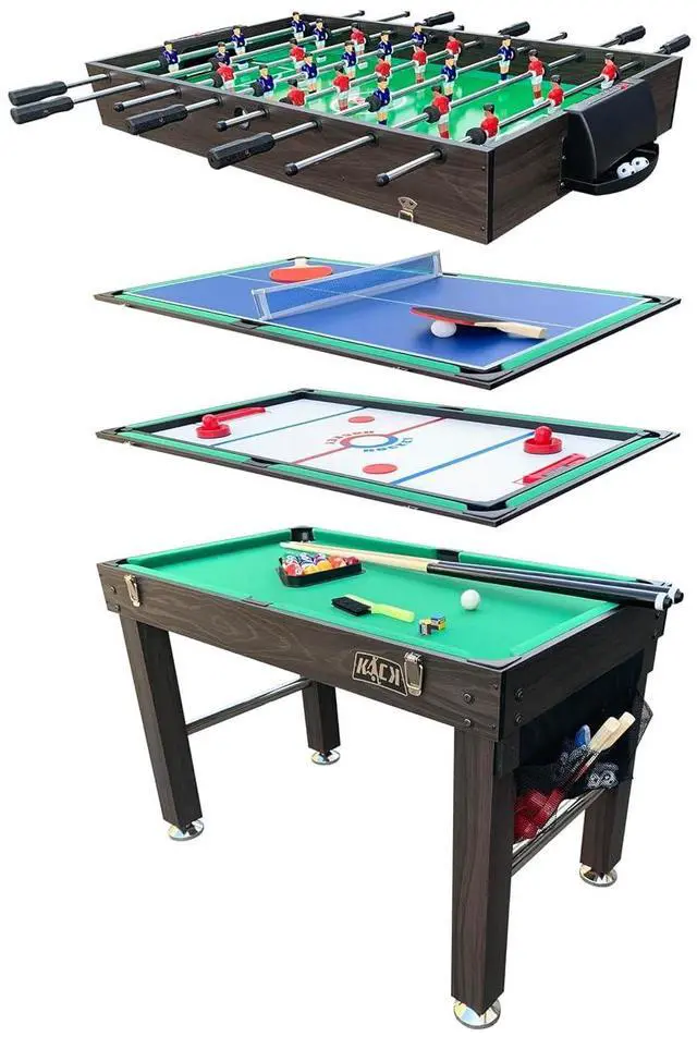 Main image of KICK Quad 48" 4-in-1 Multi Game Table Foosball, Billiards/Pool, Glide Hockey & Ping Pong