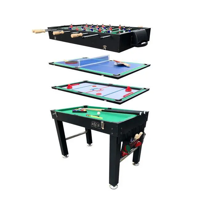 Main image of KICK Quad 48" 4-in-1 Multi Game Table Foosball, Billiards/Pool, Glide Hockey & Ping Pong