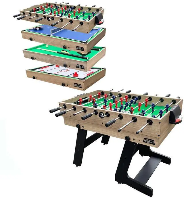 Main image of KICK Quatro 55" 4-in-1 Foldable Multi Game Table Foosball, Billiards/Pool, Push Hockey & Ping Pong