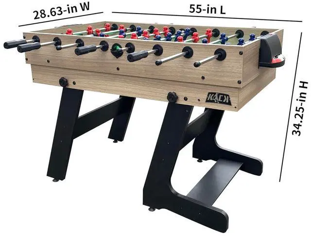 Alt view image 2 of 7 - KICK Quatro 55" 4-in-1 Foldable Multi Game Table Foosball, Billiards/Pool, Push Hockey & Ping Pong
